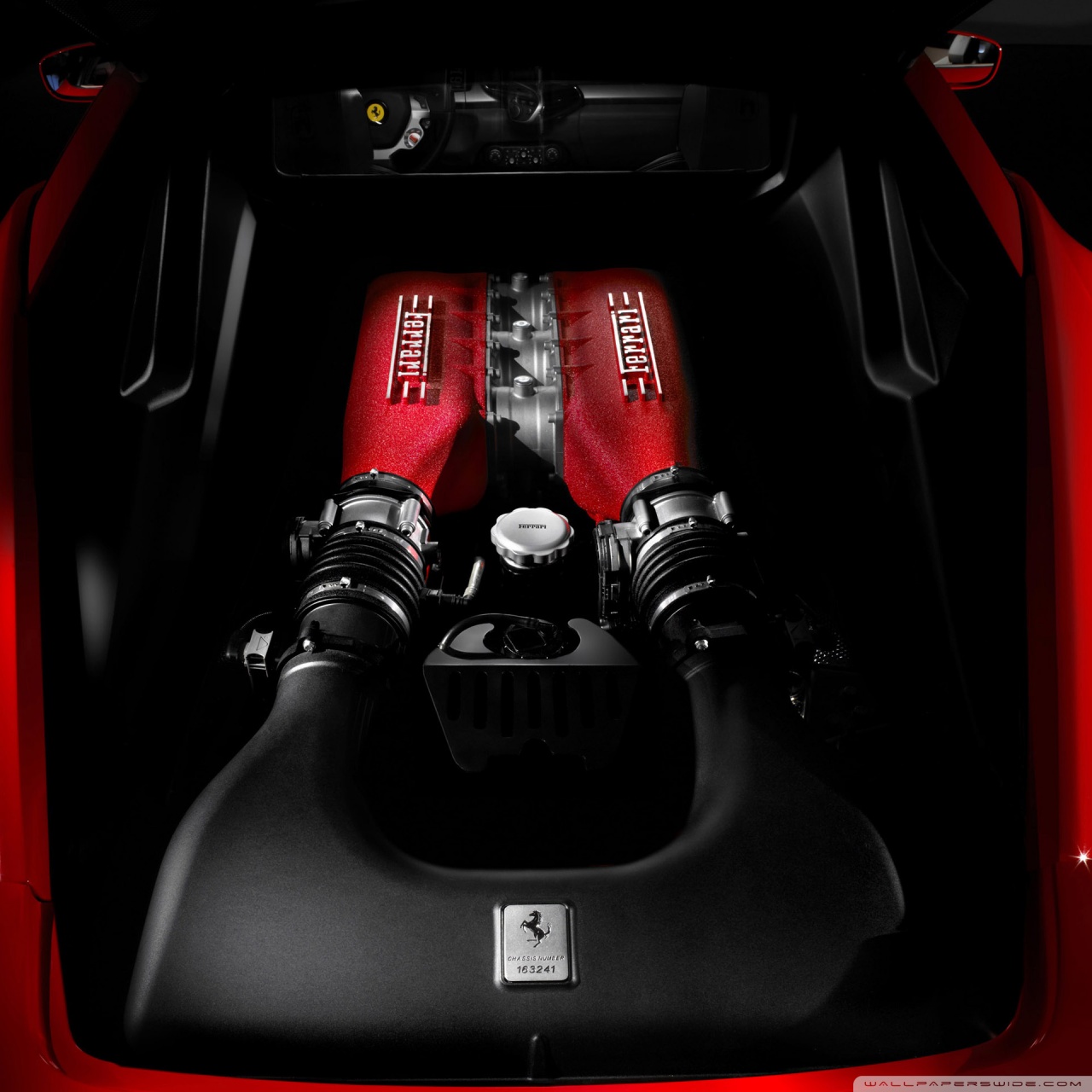 2010 Ferrari 458 Italia Engine 4K HD Desktop Wallpaper For 4K