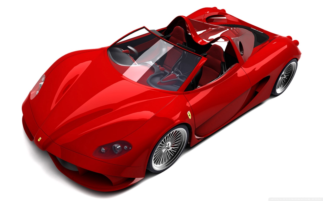 3D Red Ferrari Convertible 4K HD Desktop Wallpaper for 4K ...