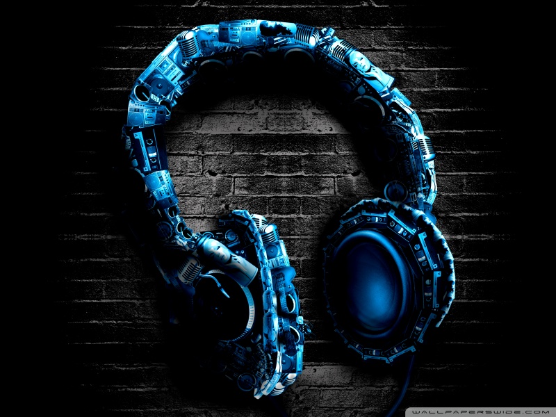 headphones wallpaper. Abstract Headphones desktop