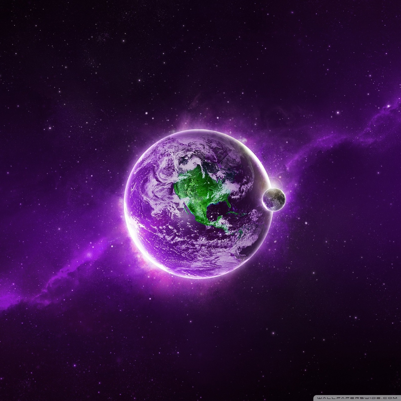 Abstract Purple Earth Ultra HD Desktop Background Wallpaper for 4K UHD TV :  Tablet : Smartphone