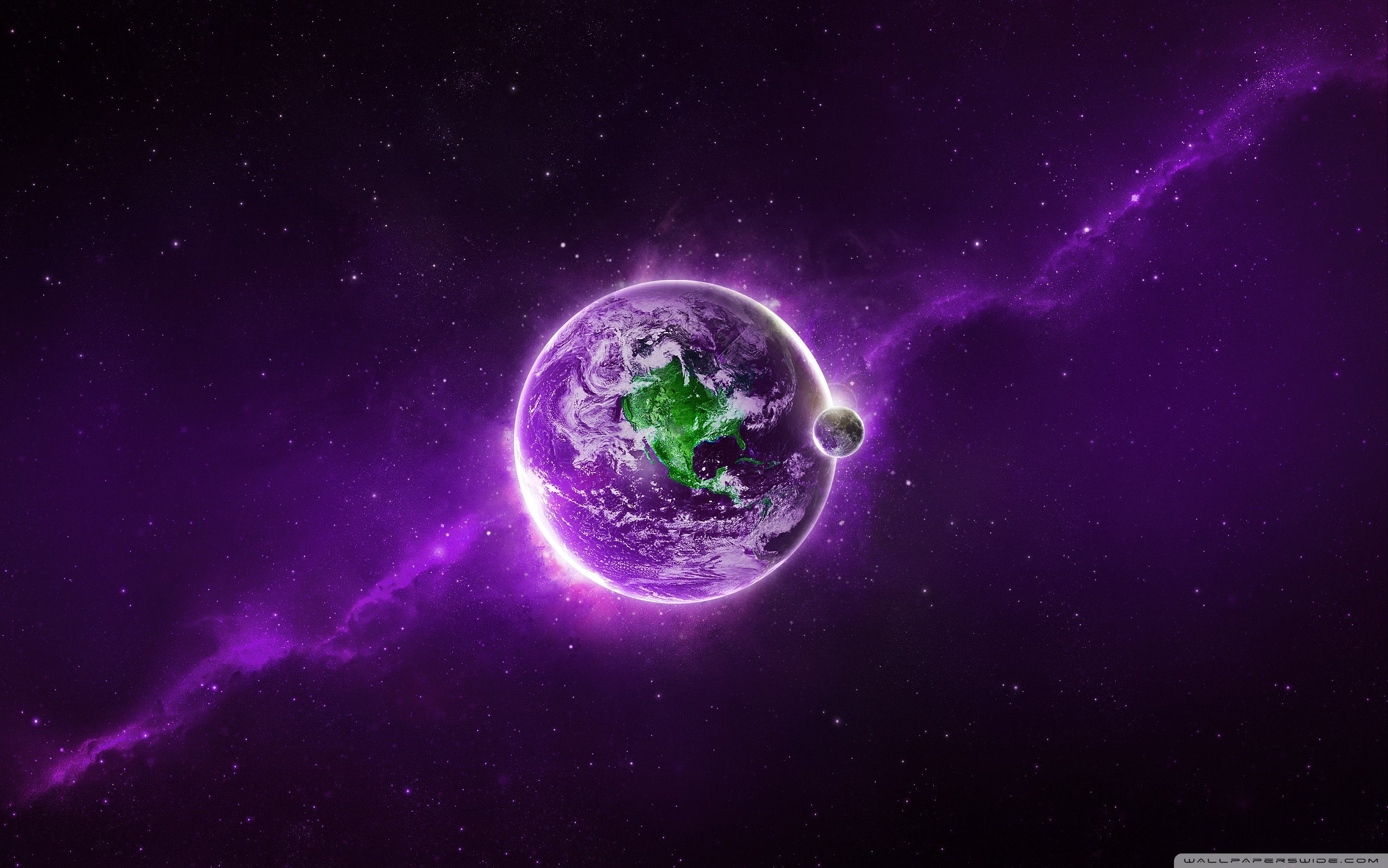 Abstract Purple Earth Ultra HD Desktop