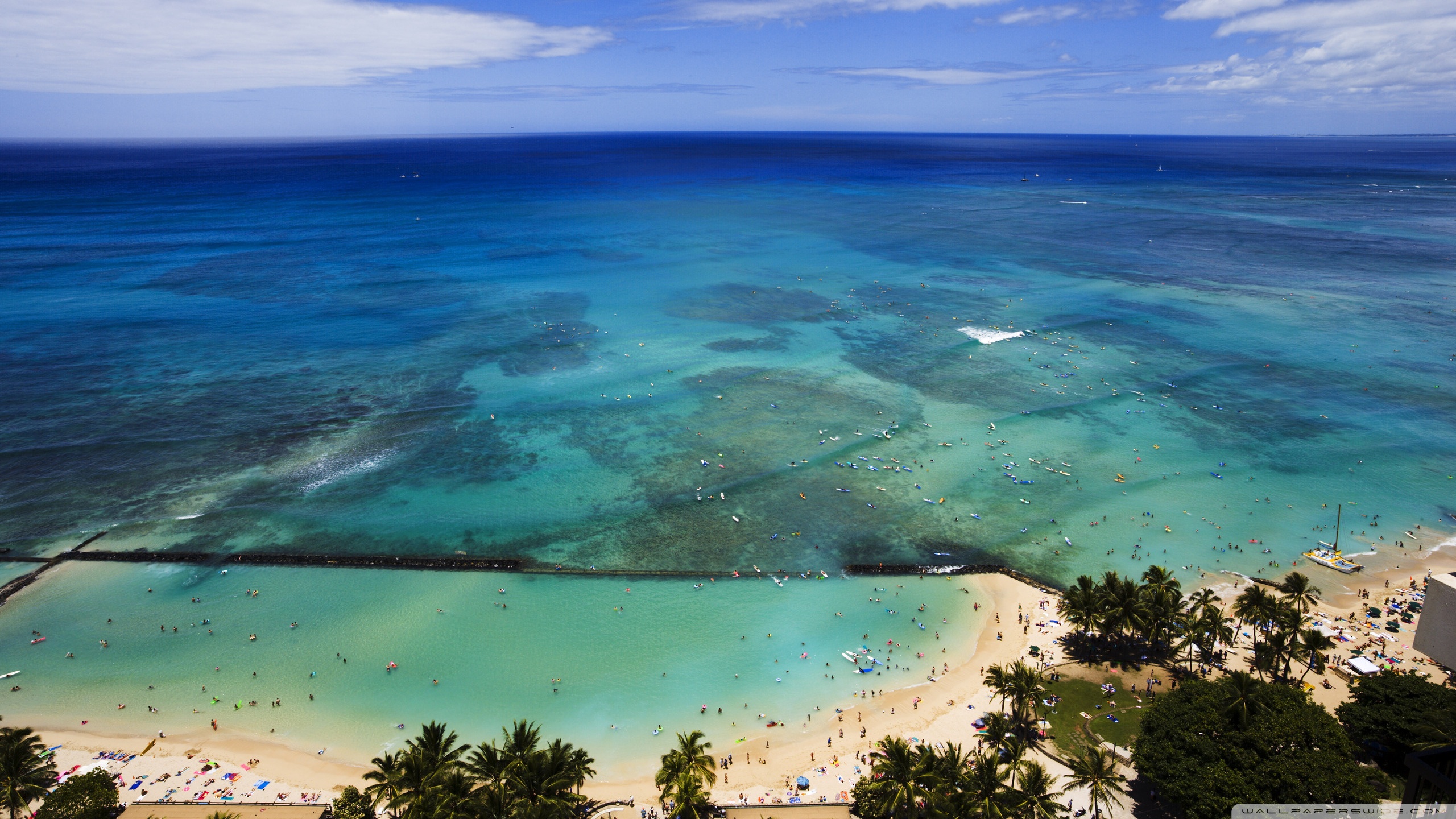 Aerial View Of Hawaii Beach Ultra HD
