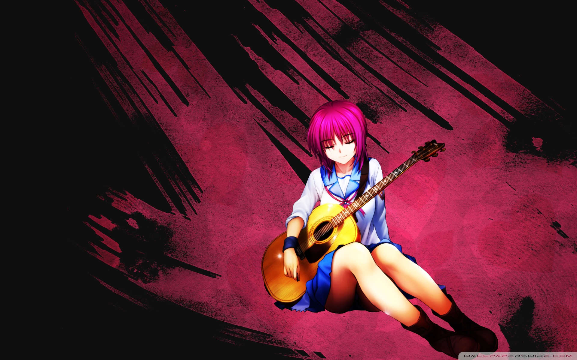 Anime Acoustic Guitar 4K HD Desktop Wallpaper For 4K Ultra HD