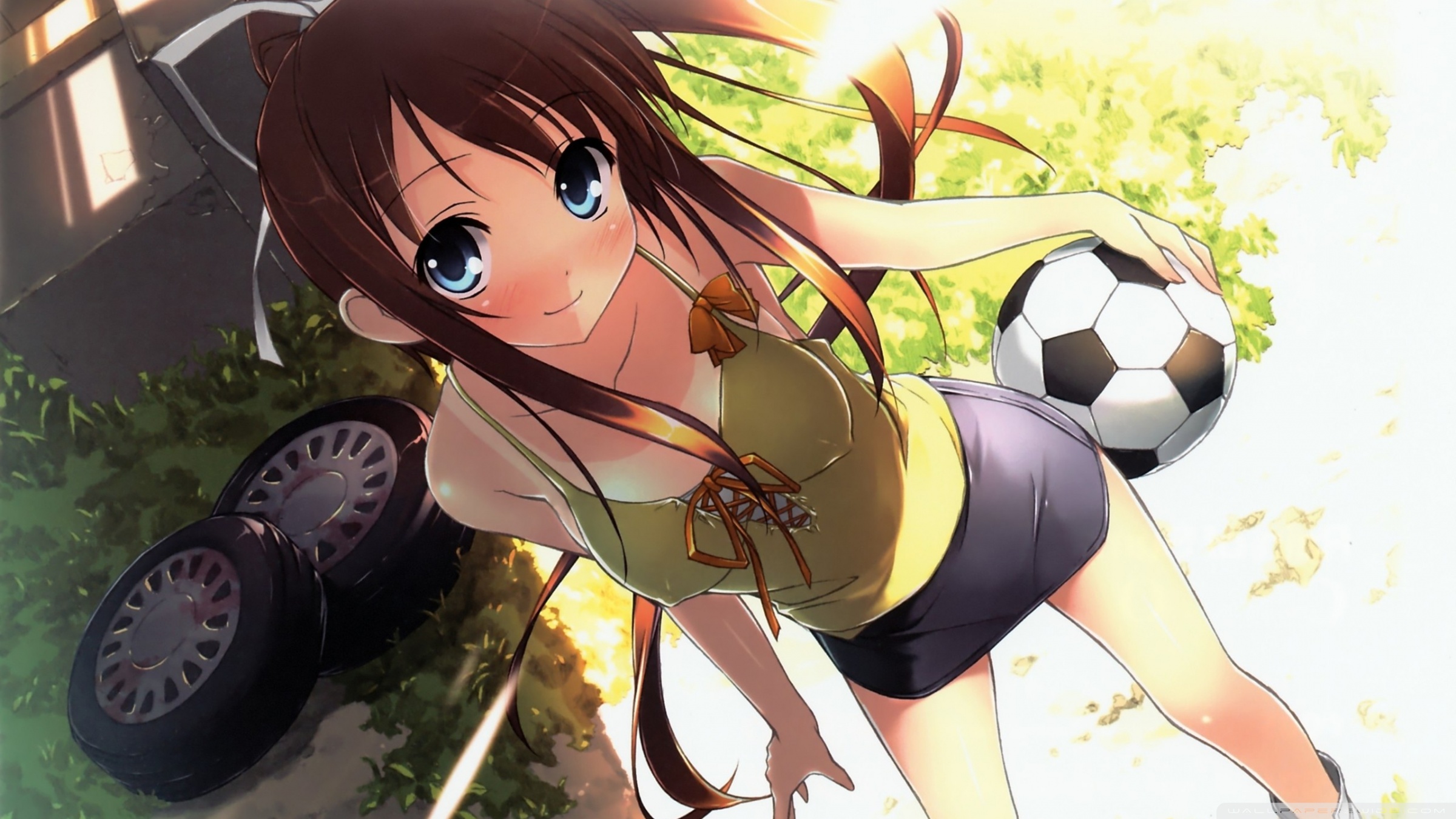 Anime Football Girl Ultra HD Desktop Background Wallpaper for 4K UHD TV :  Tablet : Smartphone