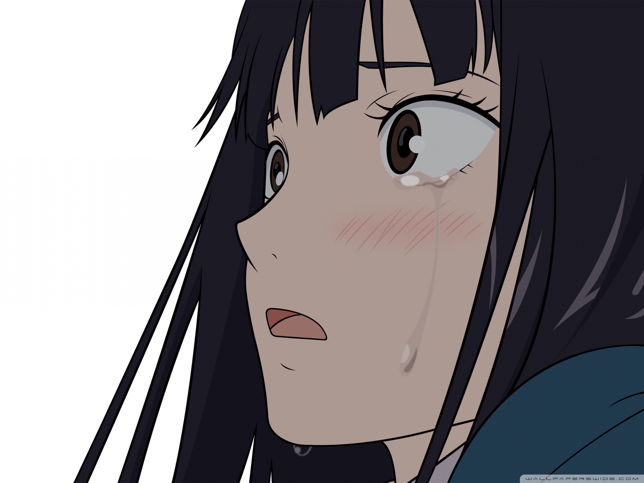 Anime Girl Crying Ultra Hd Desktop Background Wallpaper For