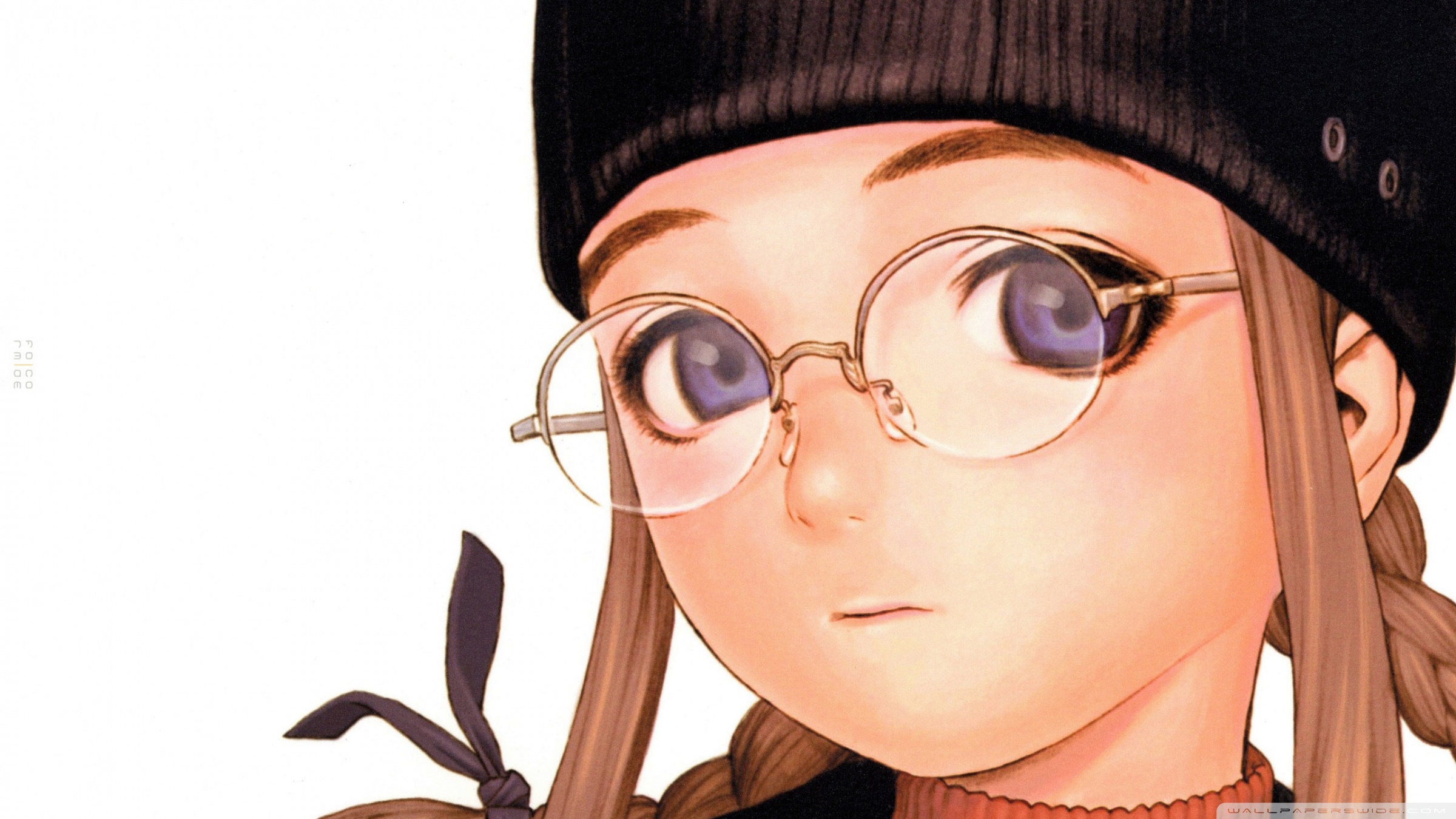 Anime Girl With Glasses Ultra HD Desktop Background Wallpaper for 4K UHD TV