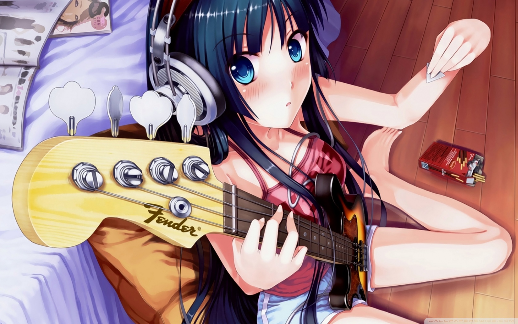 Anime The Girl With A Guitar 4K HD Desktop Wallpaper For 4K
