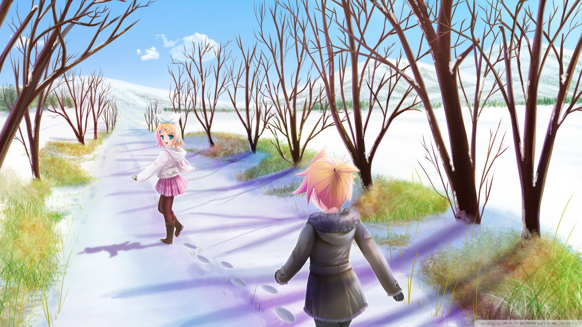 Anime Winter Scene Ultra HD Desktop Background Wallpaper for 4K UHD TV :  Tablet : Smartphone