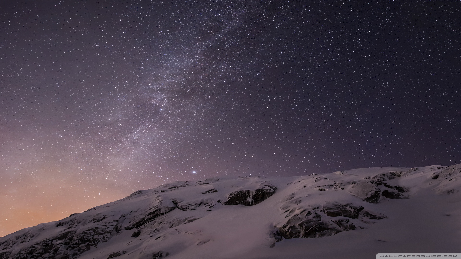 Apple IOS Mountains And Galaxy 4K HD Desktop Wallpaper For 4K