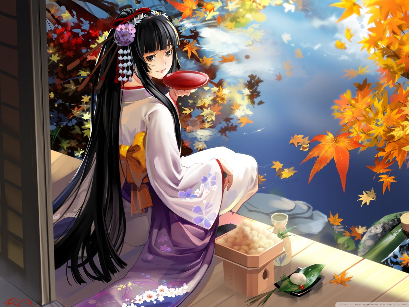 Autumn Anime Scenery Ultra Hd Desktop Background Wallpaper For Widescreen Ultrawide Desktop Laptop