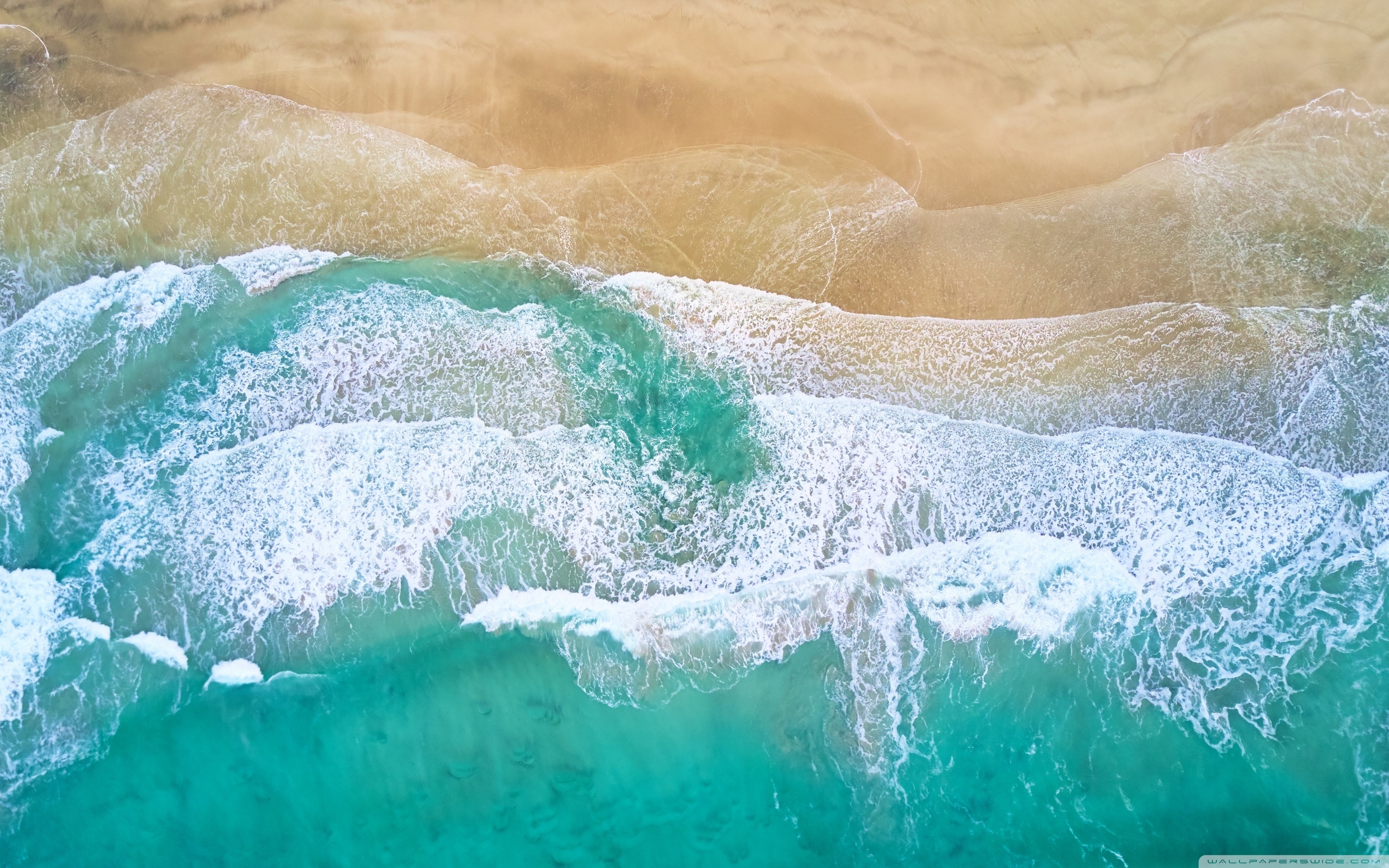 Beautiful Beach Waves Drone Photography Ultra HD Desktop Background  Wallpaper for 4K UHD TV : Widescreen & UltraWide Desktop & Laptop : Tablet  : Smartphone