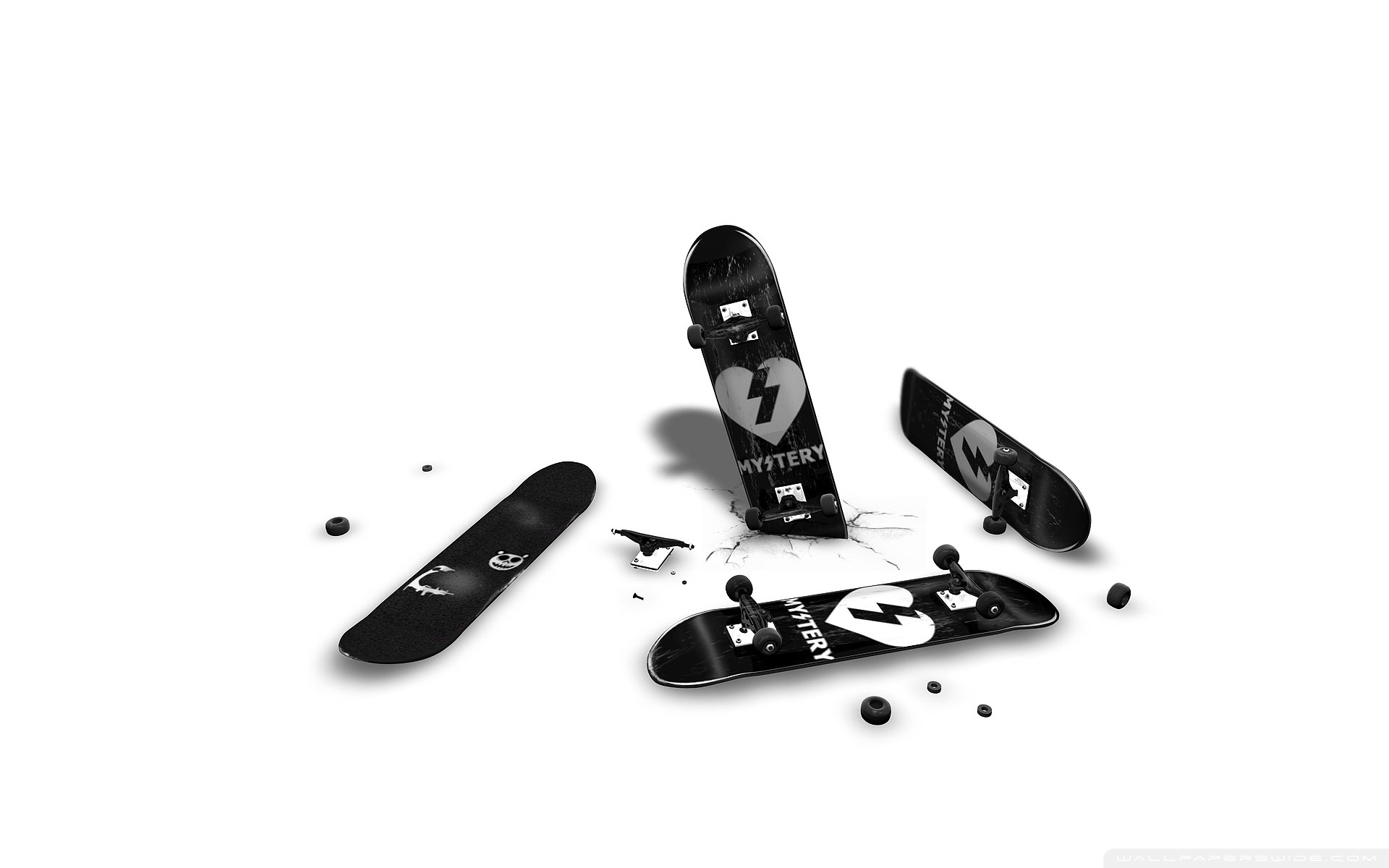Black And White Skateboards Ultra HD Desktop Background Wallpaper for 4K  UHD TV : Tablet : Smartphone