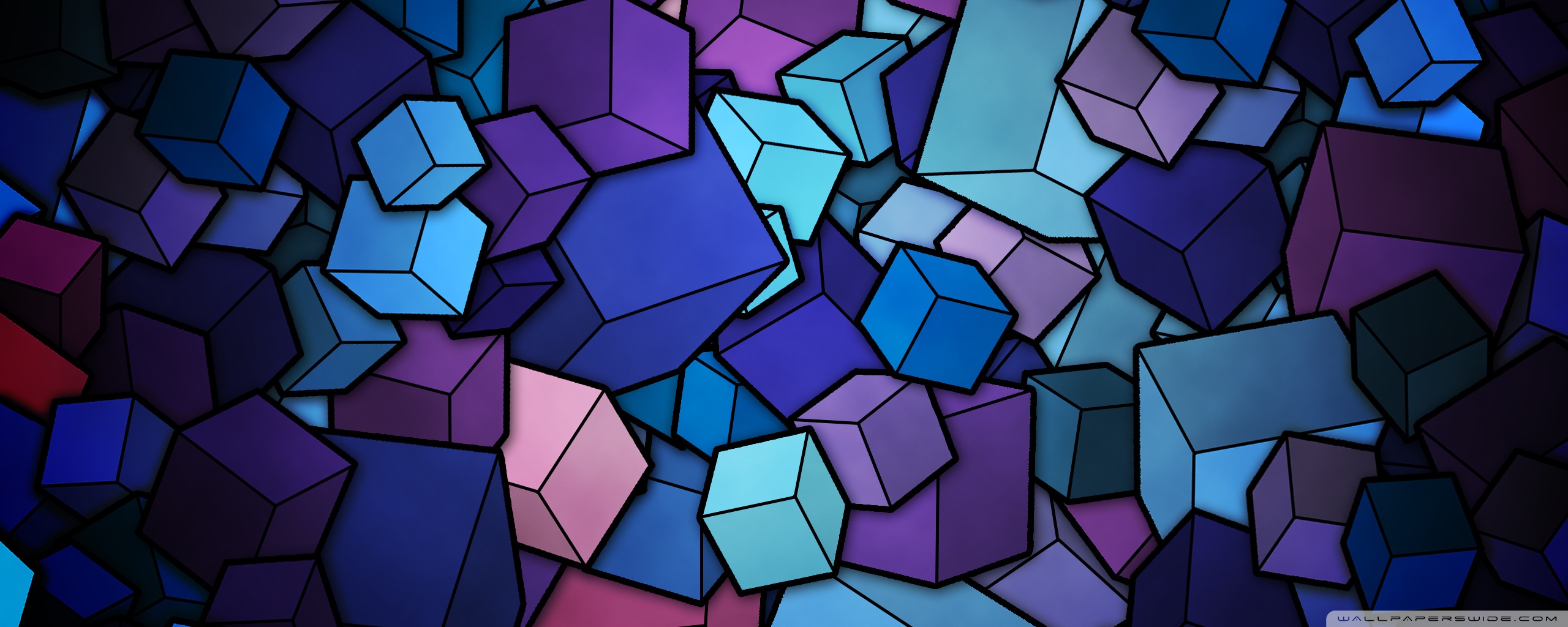 Blue Cubes Wallpaper