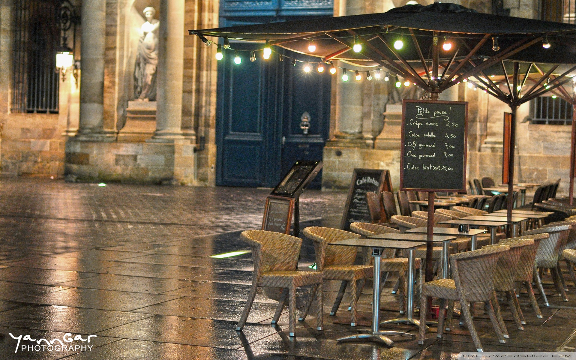 Cafe, Bordeaux, France Ultra HD Desktop Background Wallpaper for