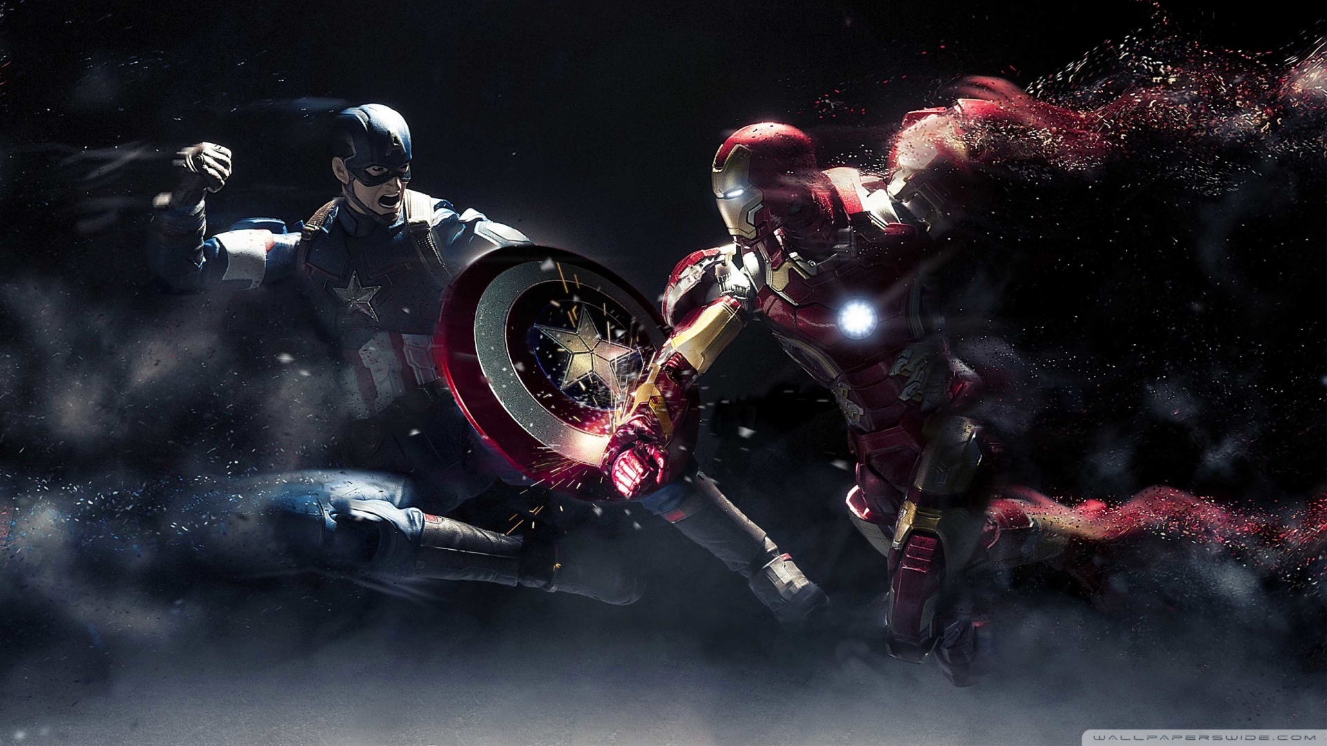 Captain America Vs Iron Man 4K HD Desktop Wallpaper For 4K