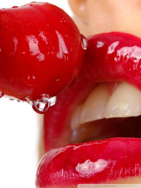 lips wallpaper. Cherry Lips desktop wallpaper