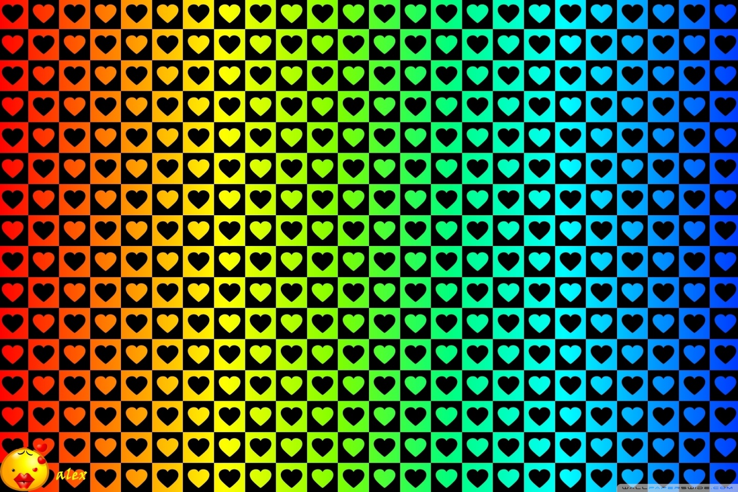 Colorful Hearts Background Ultra Hd Desktop Background Wallpaper