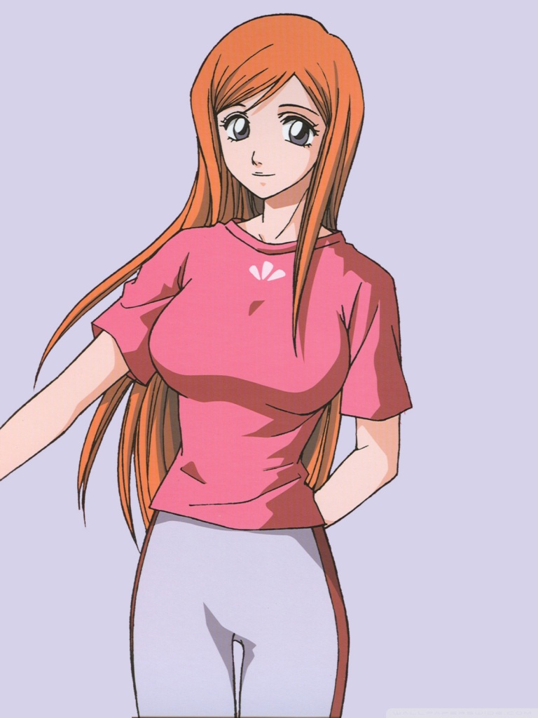 Girl with hair anime orange Orange (Hair