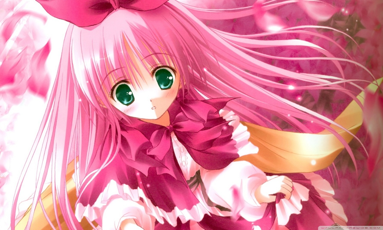 Cute Pink Anime Ultra Hd Desktop Background Wallpaper For 4k Uhd