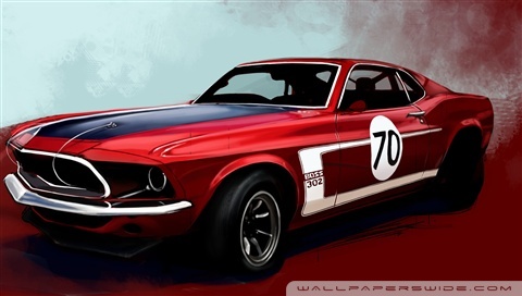 Classic Cars Wallpaper on Ford Mustang Boss 302 Classic Car Hd Desktop Wallpaper   Widescreen
