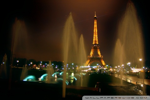 High  Picture Eiffel Tower on Fountains And Eiffel Tower Hd Desktop Wallpaper   High Definition