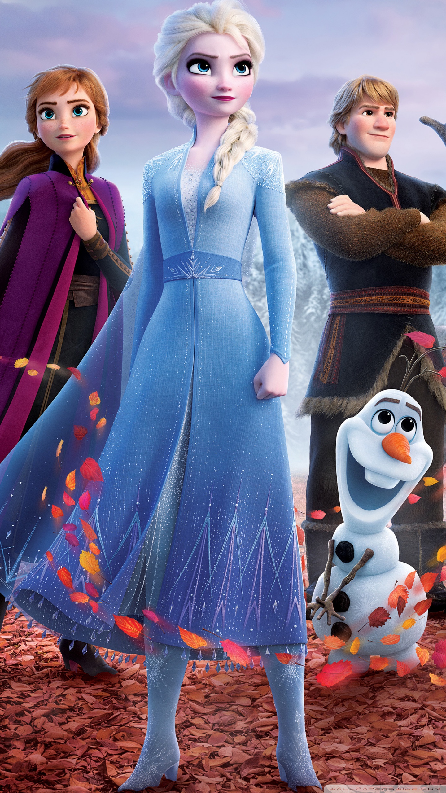 Frozen 2 movie Snow Queen Elsa, Anna, Kristoff, Olaf snowman Ultra HD  Desktop Background Wallpaper for & Triple : Tablet : Smartphone