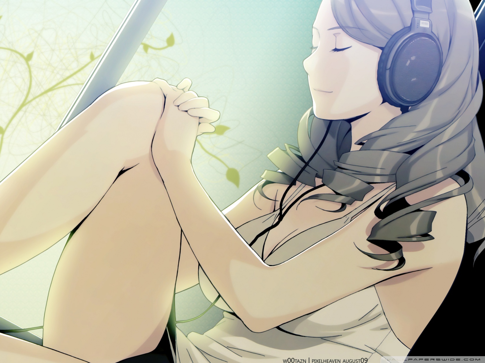 Girl Listening To Music, Manga Ultra HD Desktop Background Wallpaper for :  Widescreen & UltraWide Desktop & Laptop