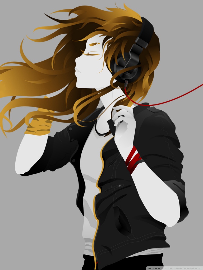 Girl With Headphone By Cs9 Fx Design Ultra Hd Desktop Background