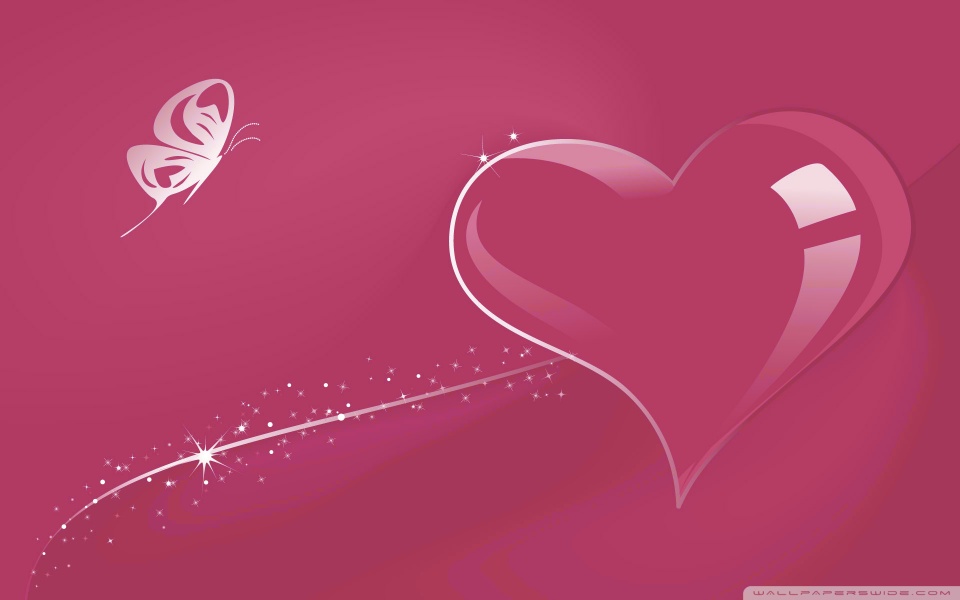 wallpaper heart pink. Glass Heart Pink desktop
