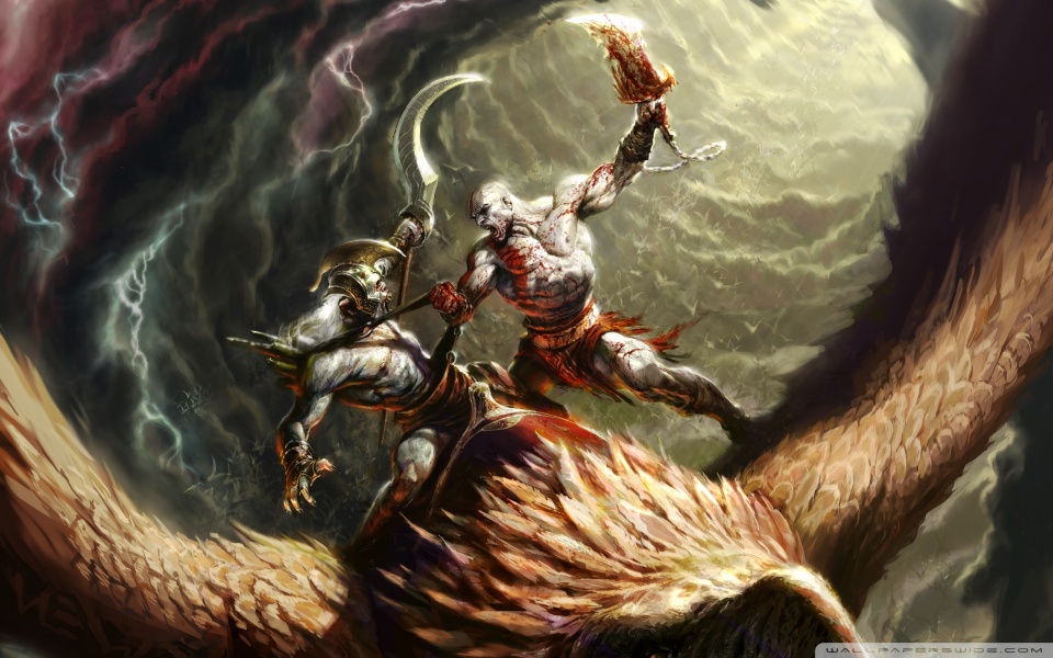 wallpaper god of war. God Of War Game Battle desktop