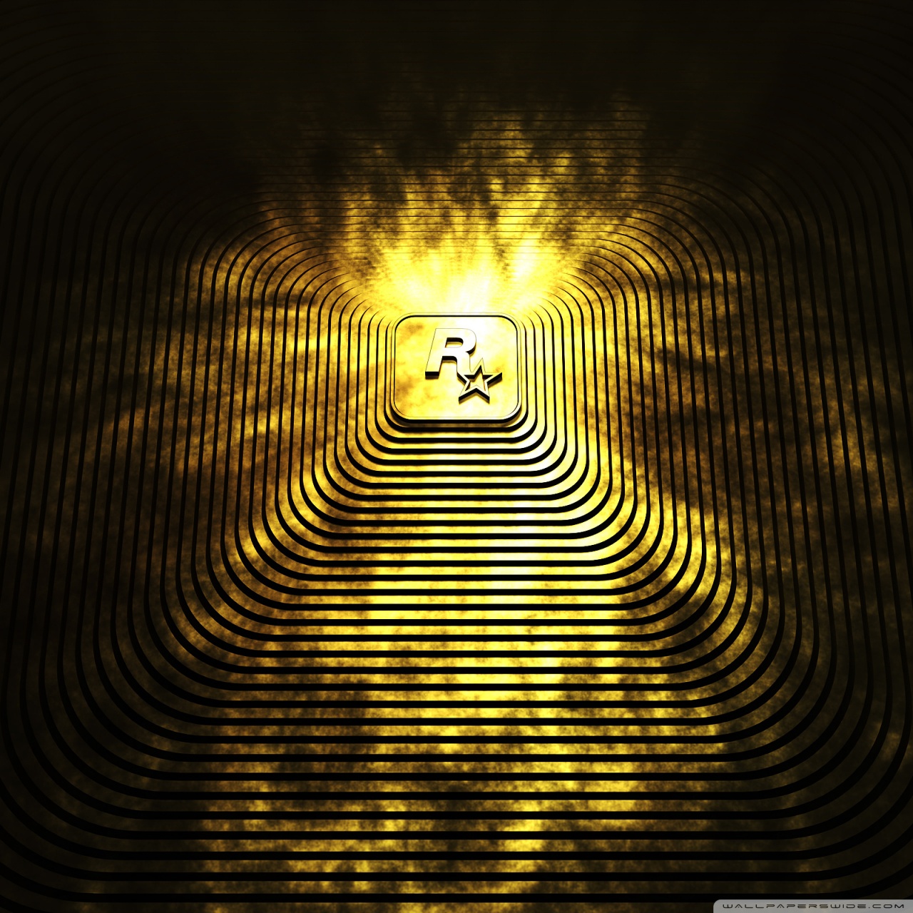 Gold Ziggurat 4K HD Desktop Wallpaper For Dual Monitor