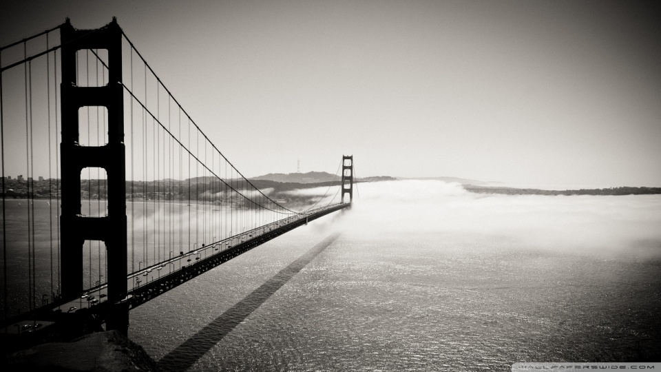 golden gate bridge black and white. Golden Gate Bridge Black And