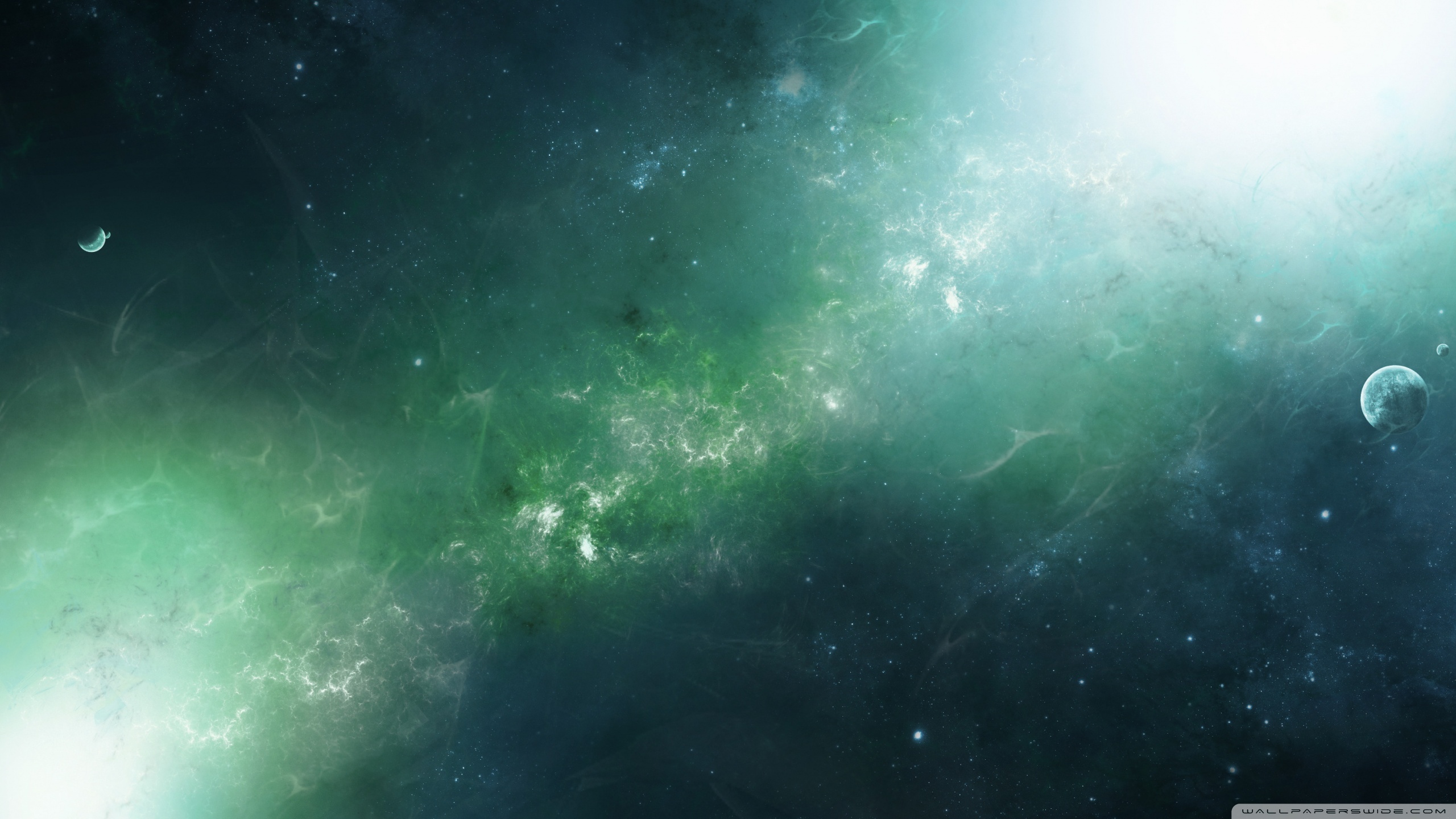 Green Nebula Ultra Hd Desktop Background Wallpaper For 4k Uhd Tv