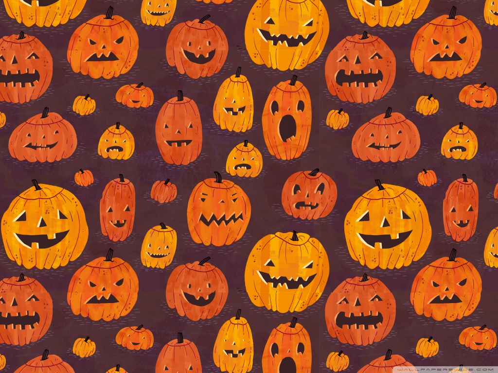 Halloween Pumpkins Pattern Ultra Hd Desktop Background Wallpaper For 4k Uhd Tv Tablet Smartphone