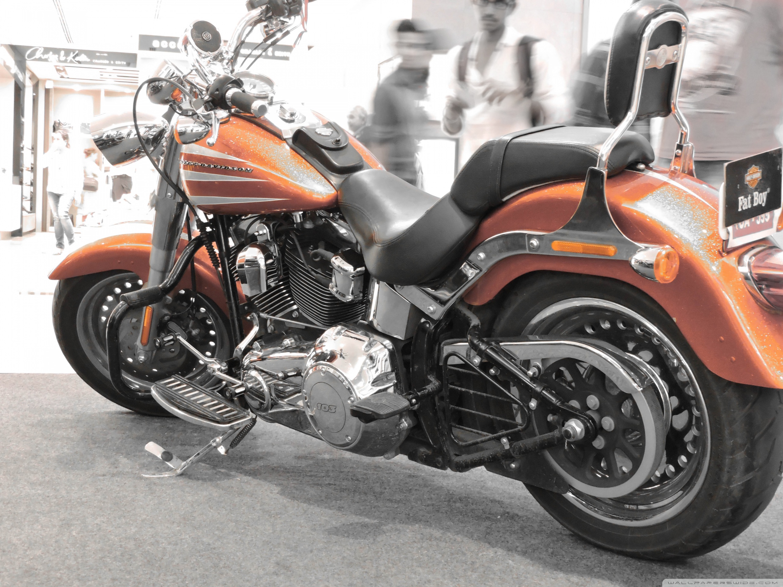 Harley Davidson Fat Boy Ultra Hd Desktop Background Wallpaper For