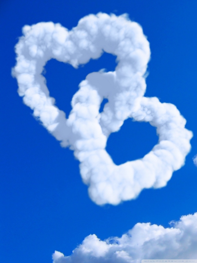 Heart Shaped Clouds Ultra HD Desktop Background Wallpaper for 4K ...