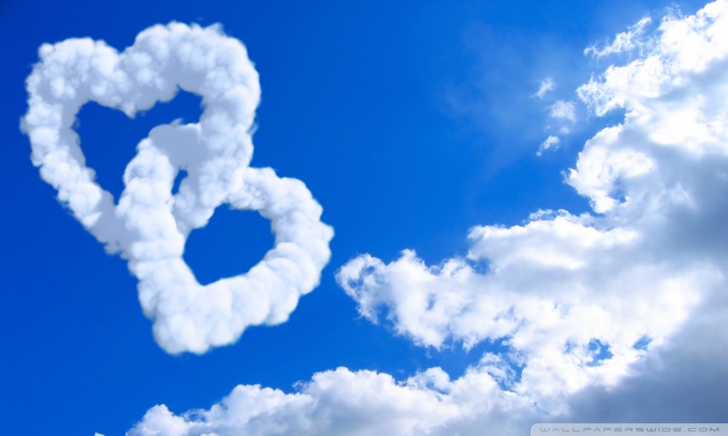 Heart Shaped Clouds Ultra HD Desktop Background Wallpaper for 4K UHD TV :  Multi Display, Dual Monitor : Tablet : Smartphone