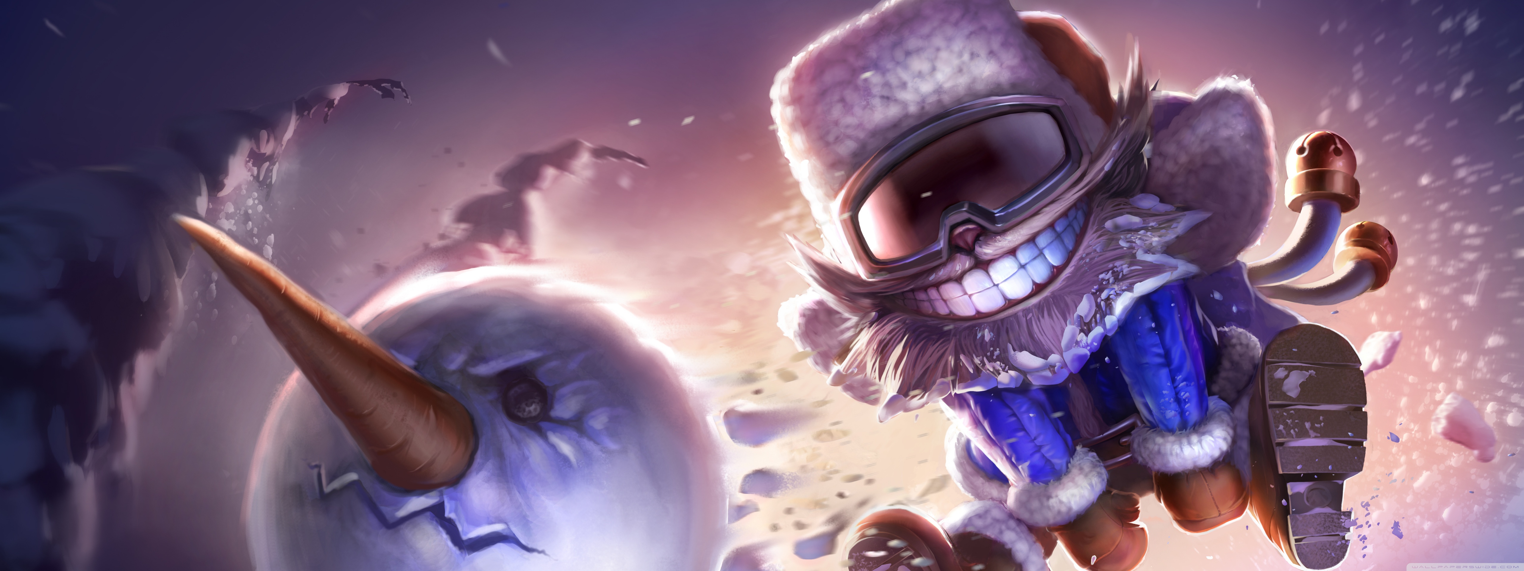 League Of Legends Snowman Concept Art Ultra HD Desktop Background. 
