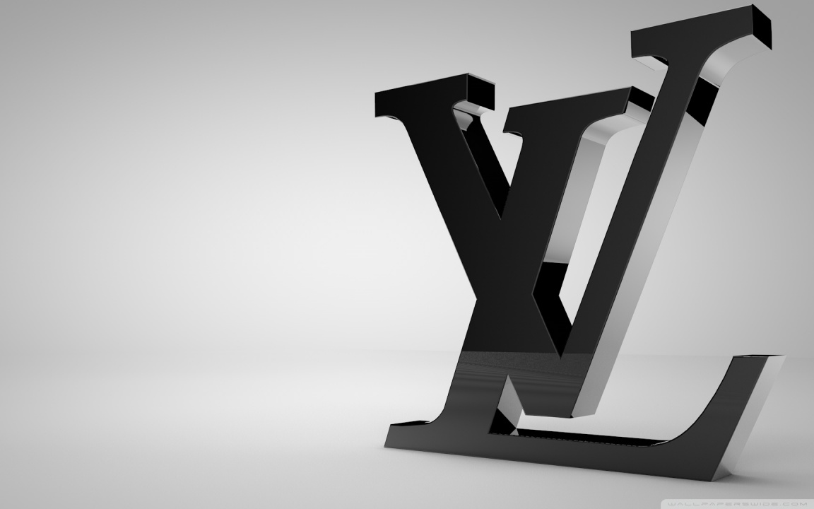 Louis Vuitton Shiny Black Logo Ultra HD Desktop Background Wallpaper for 4K UHD TV : Widescreen ...