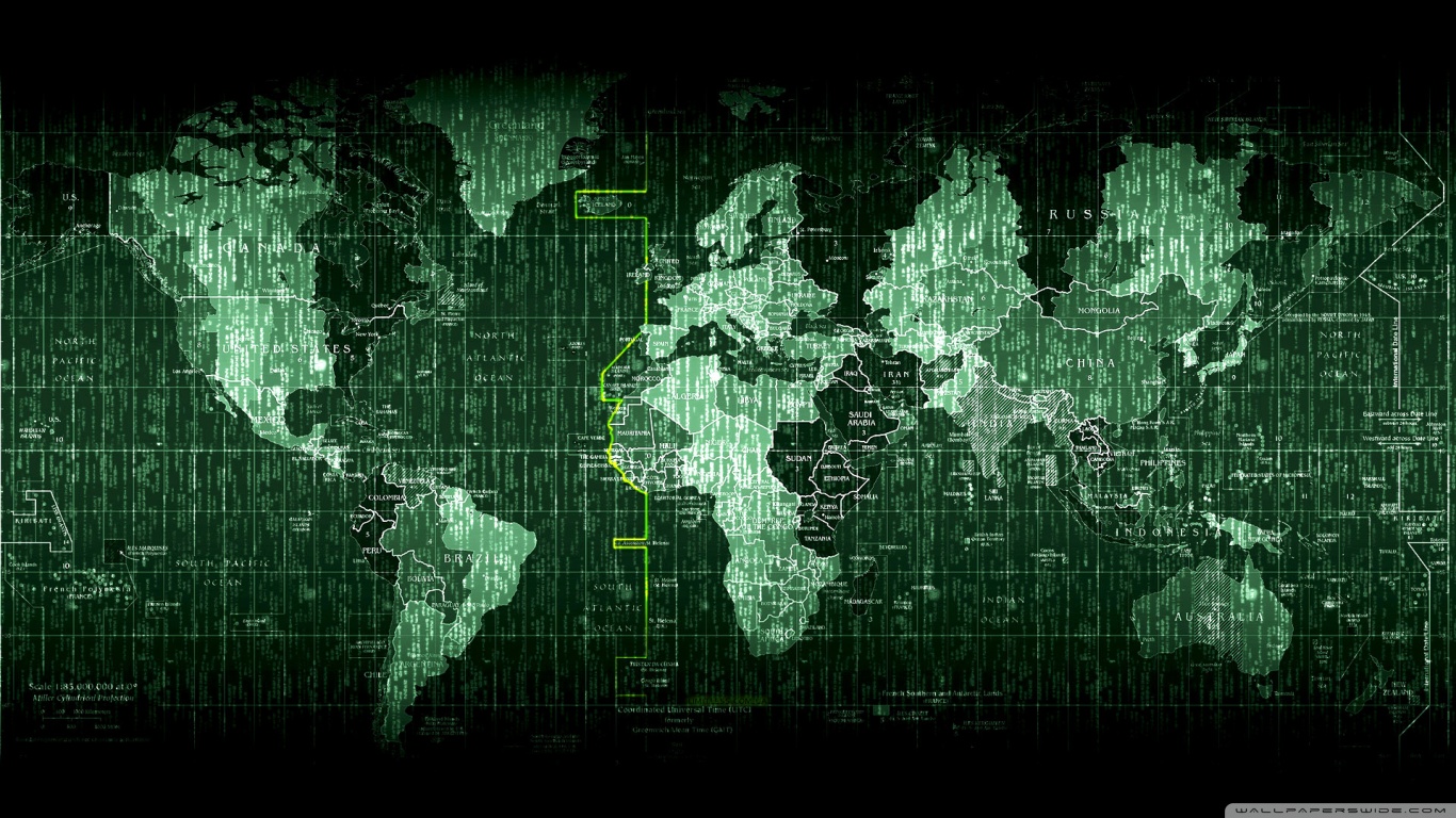 Matrix Code World Map HD desktop wallpaper : High ...