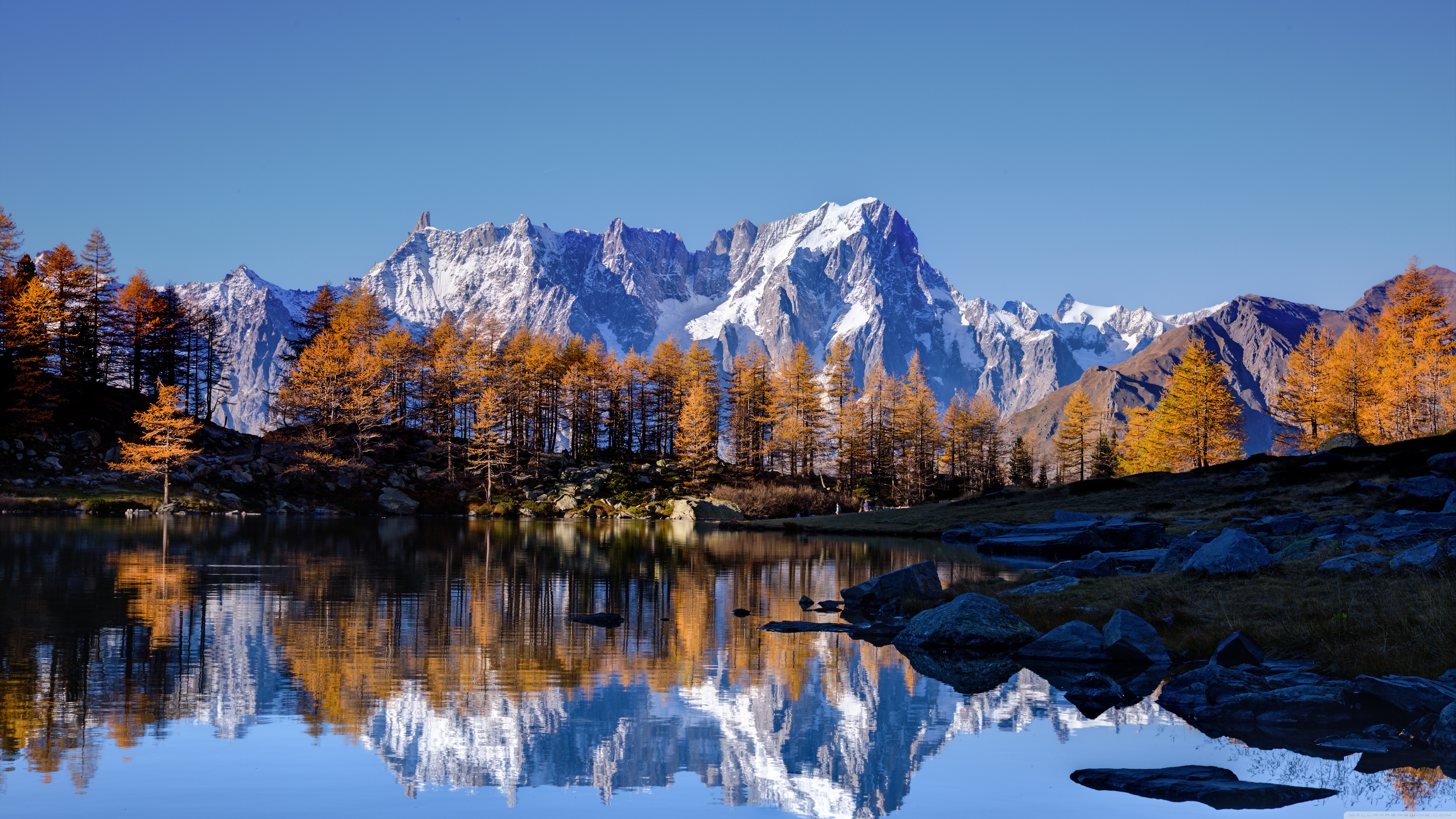 Mont Blanc Autumn Ultra Hd Desktop Background Wallpaper For