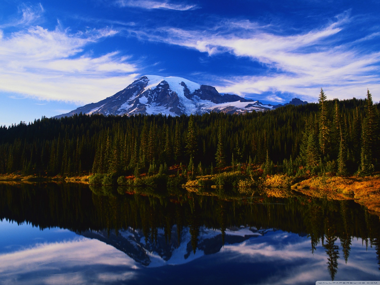 mountain reflection lake