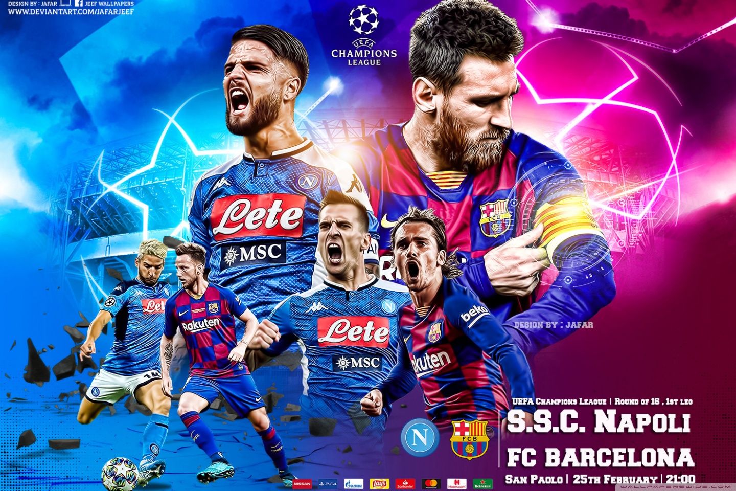 NAPOLI - FC BARCELONA CHAMPIONS LEAGUE Ultra HD Desktop Background  Wallpaper for