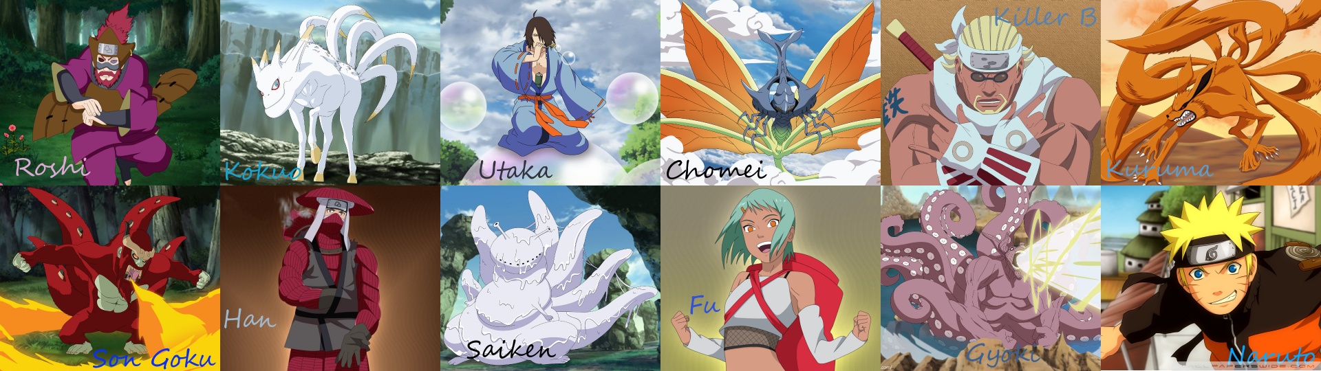 9 naruto beasts