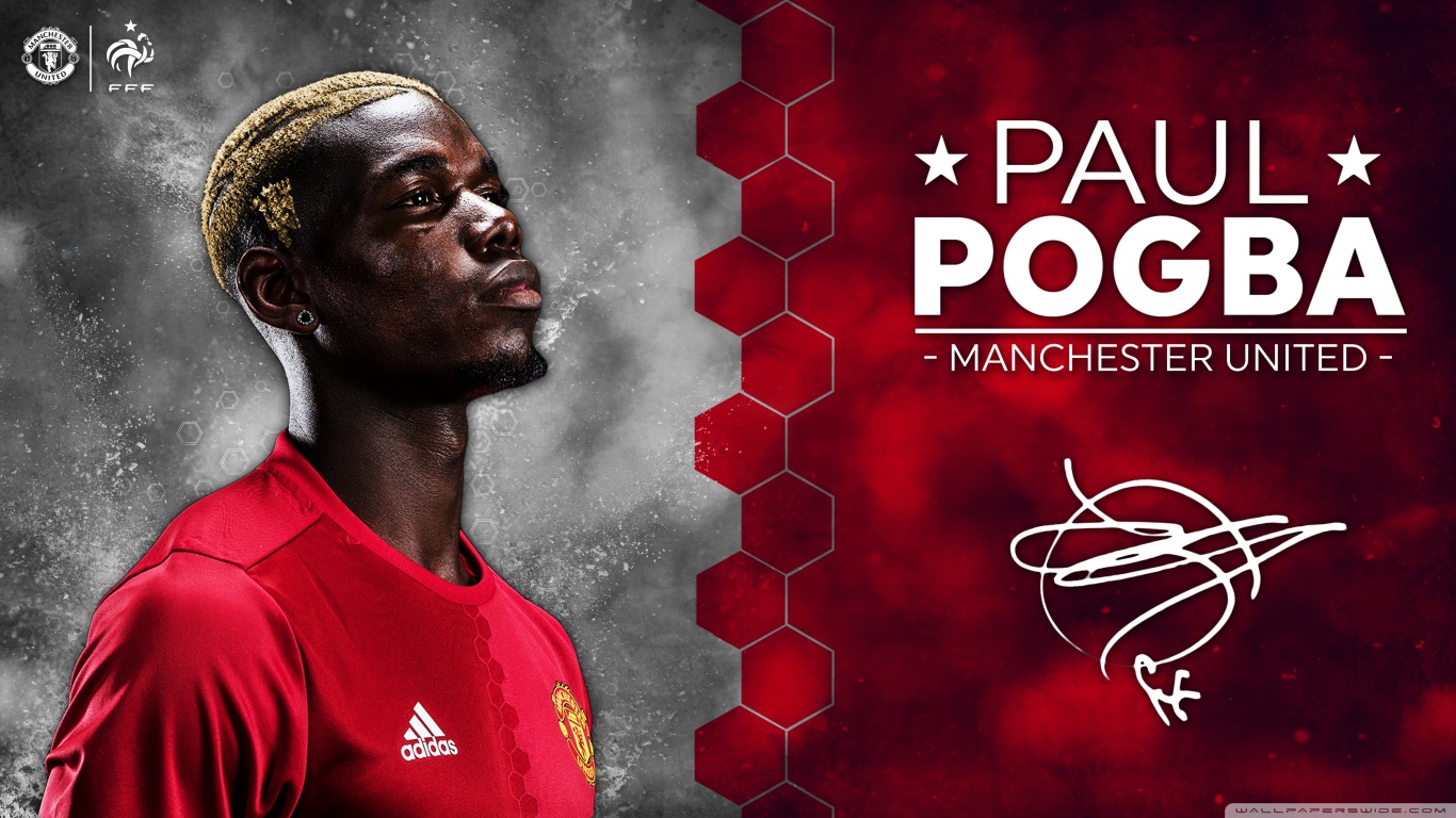 Paul Pogba Manchester United 2016 17 Ultra HD Desktop Background Wallpaper  for 4K UHD TV : Tablet : Smartphone