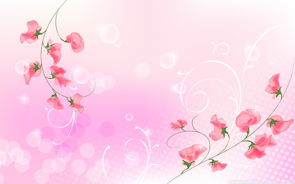 Pink Flowers Illustration Ultra HD Desktop Background Wallpaper for 4K UHD  TV : Tablet : Smartphone
