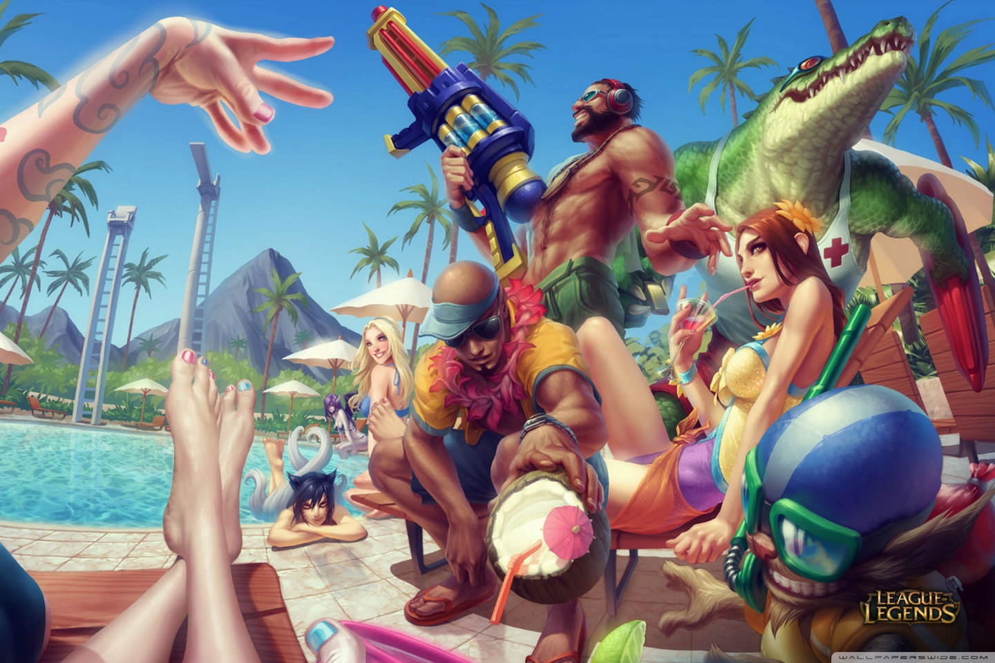 Pool Party League Of Legends 4K HD Desktop Wallpaper For 4K.