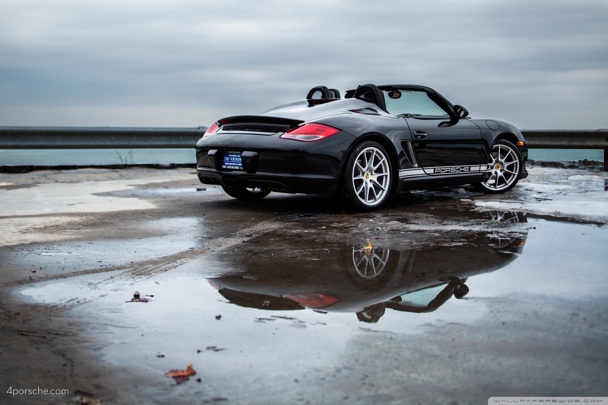 2012 Black Porsche Boxster Spyder By Lake Michigan Brought To You By The Porsche Exchange In Highland Park Il Ultra Hd Desktop Background Wallpaper For 4k Uhd Tv Widescreen Ultrawide
