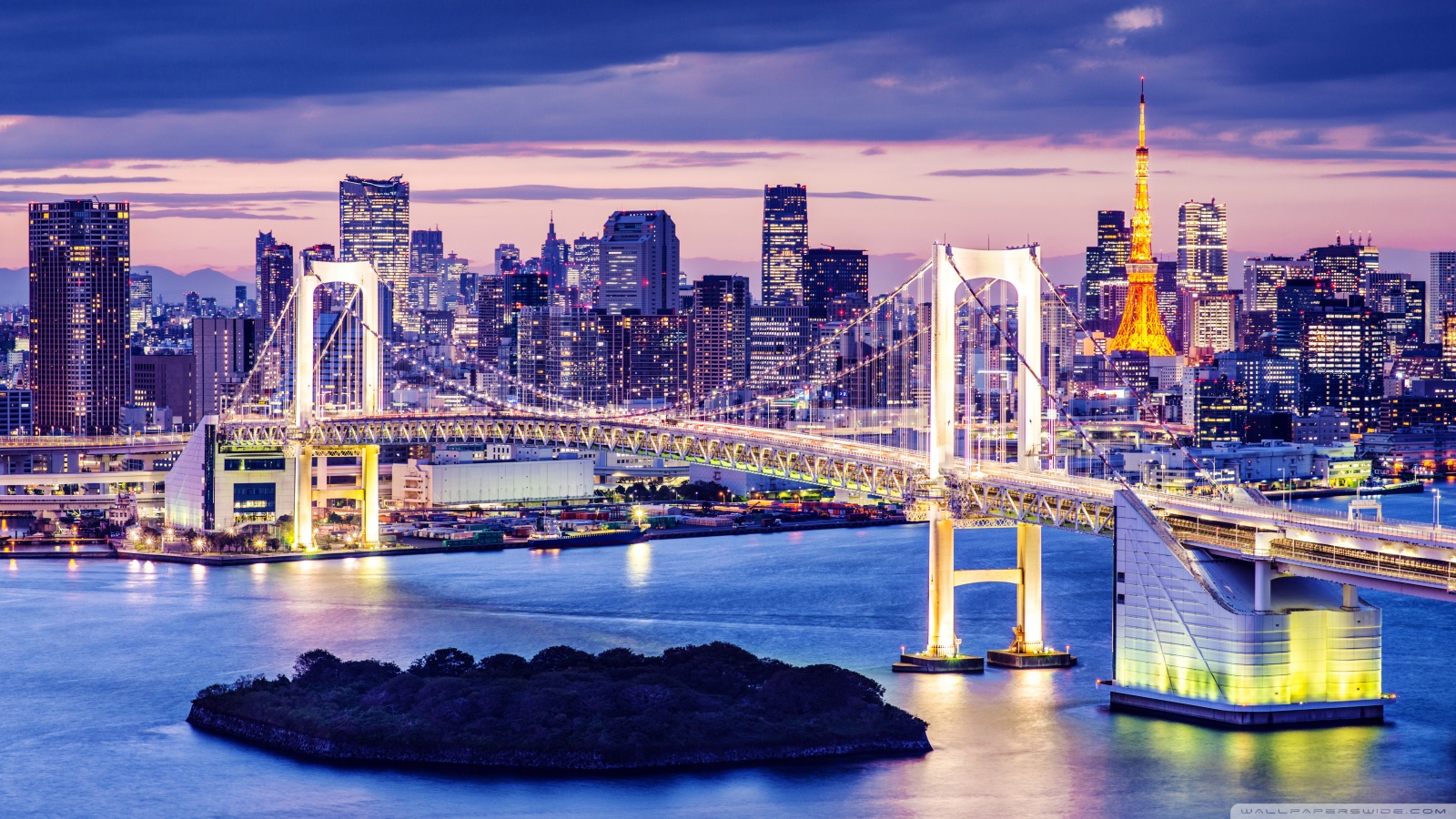 Rainbow Bridge Tokyo Japan ❤ 4K HD Desktop Wallpaper for 4K