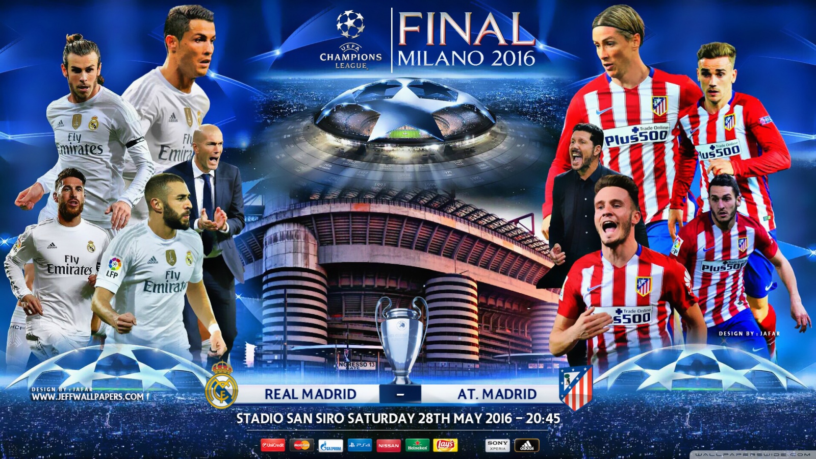 REAL MADRID ATLETICO MADRID CHAMPIONS LEAGUE FINAL 2016 HD